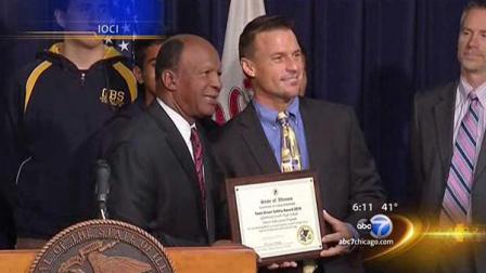 Secretary of State Jesse White honored Glenbrook South Wednesday at the Thompson Center.
