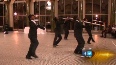 Members of the South Shore Drill Team showed off their moves Thursday night at the teams annual Flags and Flips fundraiser.