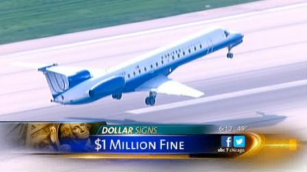 United Airlines is getting hit with a $1 million fine for delays of more than three hours at OHare Airport.