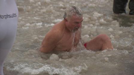A couple dozen brave souls took part in the 15th annual Polar Beach Plunge in Waukegan.