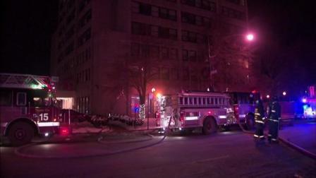 Firefighters battled an extra-alarm fire in a high-rise apartment building in the Kenwood neighborhood on Chicagos Southeast Side.