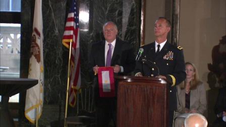 Governor Pat Quinn was at the states 77th annual Gold Star Mothers Day at the Chicago Cultural Center.