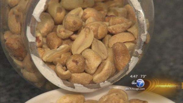 Skin patch tested for peanut allergies