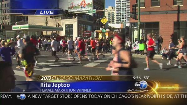 1st female finishes in 2:19:15