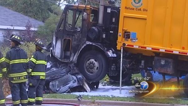 At least 1 dead in fiery crash