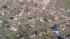 Aerial view of tornado devastation