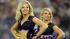 Baltimore Ravens cheerleaders watch the action of the field during the second half of an NFL football game against the Pittsburgh Steelers in Baltimore, Sunday, Dec. 2, 2012. 