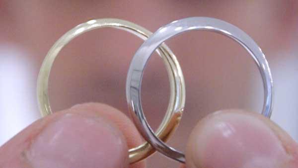 File photo of two wedding rings. AP photo.