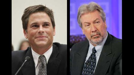 Rob Lowe, left, and Drew Peterson, right. 