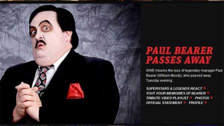 Paul Bearer, one of WWEs most recognizable faces, died on March 5, 2013. He was 58 years old. (WWE.com)