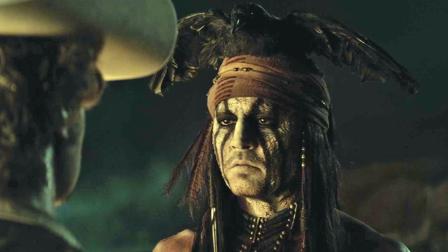 Johnny Depp appears in a scene from the 2013 movie The Lone Ranger.
