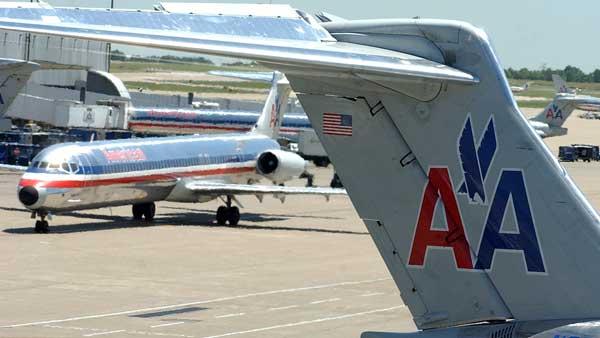 FILE: American Airlines passenger aircraft are seen at Lambert International Airport in St. Louis Wednesday, July 16, 2003. (AP Photo/James A. Finley)
