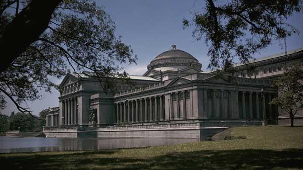 Museum of Science and Industry (MSI) in Chicago, Illinois, is the only surviving building from the 1893 World Columbian Exposition shown on July 28, 1947. This building is known as the former Palace of Fine Arts and is a National Historic Landmark. (AP Photo)