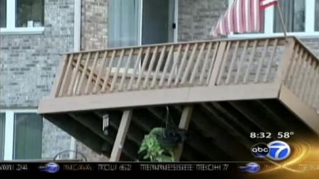 Eleven people were injured when a porch collapsed Saturday evening in south suburban Tinley Park.