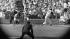 Ron Santo of the Chicago Cubs hits high bounding...