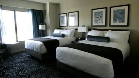 (FILE)  A hotel room.