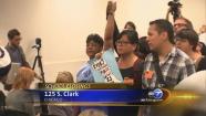 cps protesters at board meeting