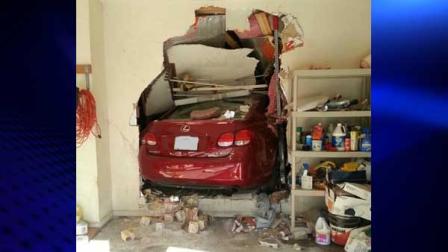 A car crashed into a home in Burr Ridge on Wednesday, September 25, 2013, just after 4:30 p.m.