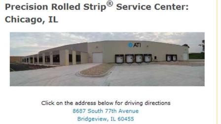 The service center, according to the atimetals.com website, where a worker was reportedly trapped.