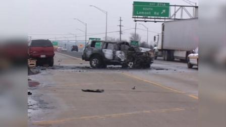 One person is dead following a wrong way crash on the Stevenson Expressway early Sunday morning.
