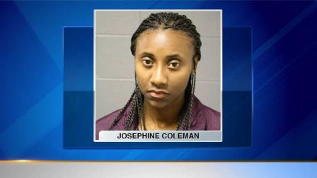 Police say Josephine Coleman of Country Club Hills was on her way to San Antonio Texas when an x-ray machine detected the weapon in her carry-on bag.