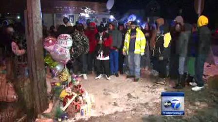 Thursday night, several people gathered for a vigil near the site of a crash in north suburban Round Lake Park.