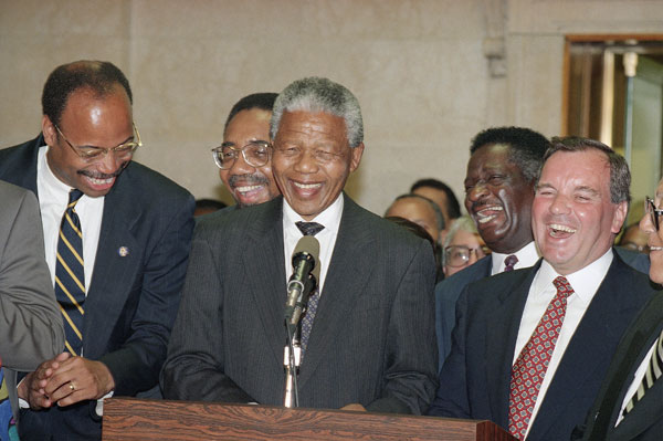 African National Congress President Nelson...