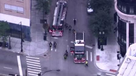 Fire crews in Gold Coast after a report of smoke coming from a ComEd vault near Walton and Rush.