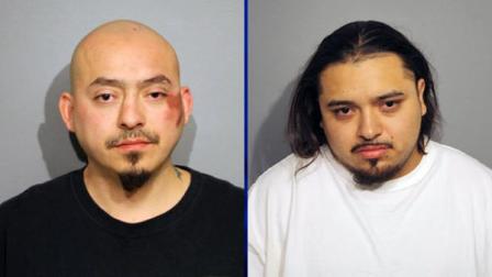 Daniel Delgado (left) and Hector Moreno (right) are charged with aggravated battery after allegedly attacking a Chicago Fire Department paramedic.