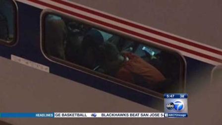 Passengers stranded on Amtrak at Union Station on November 17, 2013.