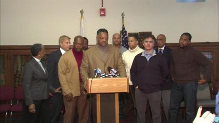 Reverend Jesse Jackson and other community leaders toured the Cook County Jail expressing concern about conditions there.
