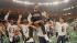 Chicago Bears head coach Mike Ditka is carried...