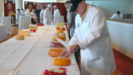 Photo: Day 2 of 2010 World Championship judging in Madison, Wis., March 17, 2010. (Courtesy http://www.worldchampioncheese.org)