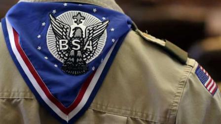 [FILE] A Boy Scout wears an Eagle Scout neckerchief on Saturday, Feb. 2, 2013, in Austin, Texas.  
