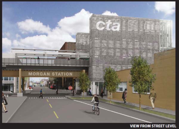 New CTA station at Morgan and Lake on Green/Pink lines