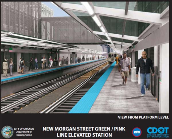 New CTA station at Morgan and Lake on Green/Pink...