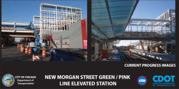 New CTA station at Morgan and Lake on Green/Pink...