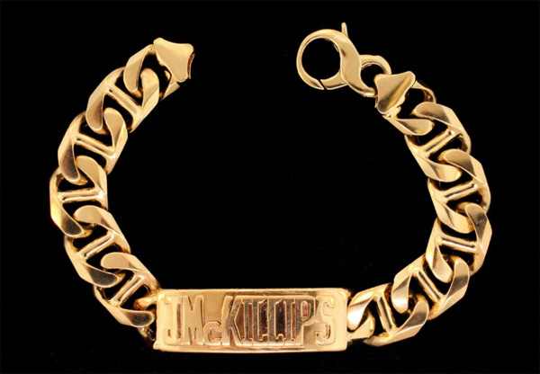 PENDANT: (1) Mens platinum invisible set...