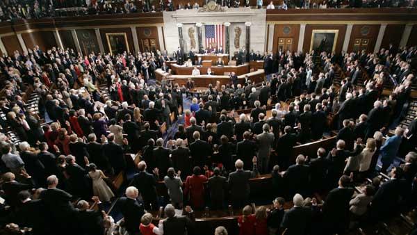 File- The 110th Congress is sworn in at the U.S. Capitol in Washington Thursday, Jan. 4, 2007. (AP Photo/Pablo Martinez Monsivais)