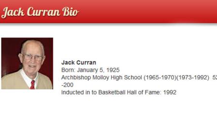 Jack Curran has won more basketball and baseball games than any high school coach in the U.S, according to http://lapchickaward.com.