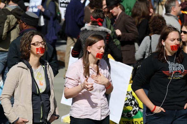 Anti-abortion demonstrators protest the health...