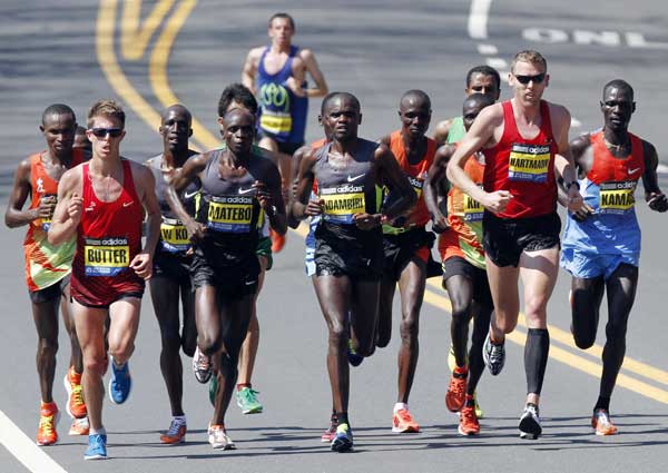 Wesley Korir, left, and Sharon Cherop, both of...