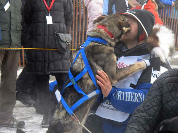 The 2004 Iditarod champion Mitch Seavey leaves...