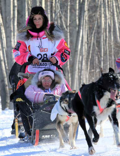 The 2004 Iditarod champion Mitch Seavey leaves...