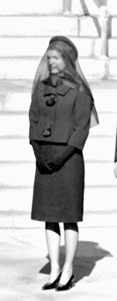 Jacqueline Kennedy is shown after leaving St....