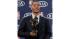 Chicago Bulls Derrick Rose holds the Maurice...