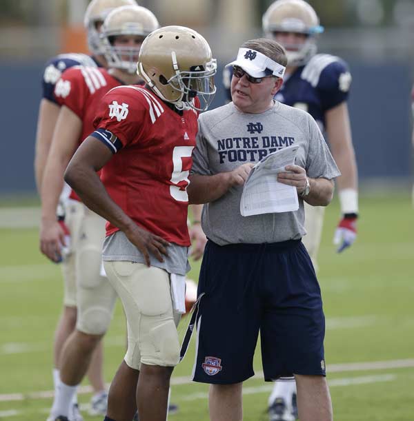 Alabama head coach Nick Saban and Notre Dame...