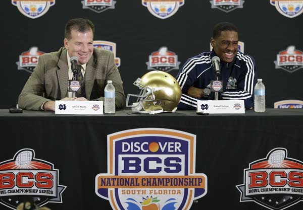 Alabama head coach Nick Saban and Notre Dame...