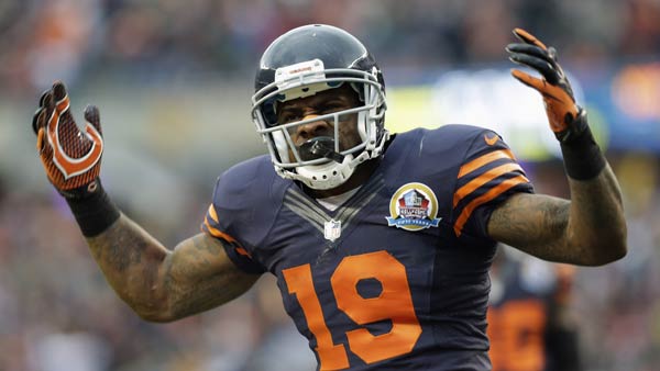 Chicago Bears fans cheer against the Arizona...