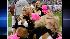 Philadelphia Eagles cheerleaders cheer on the...